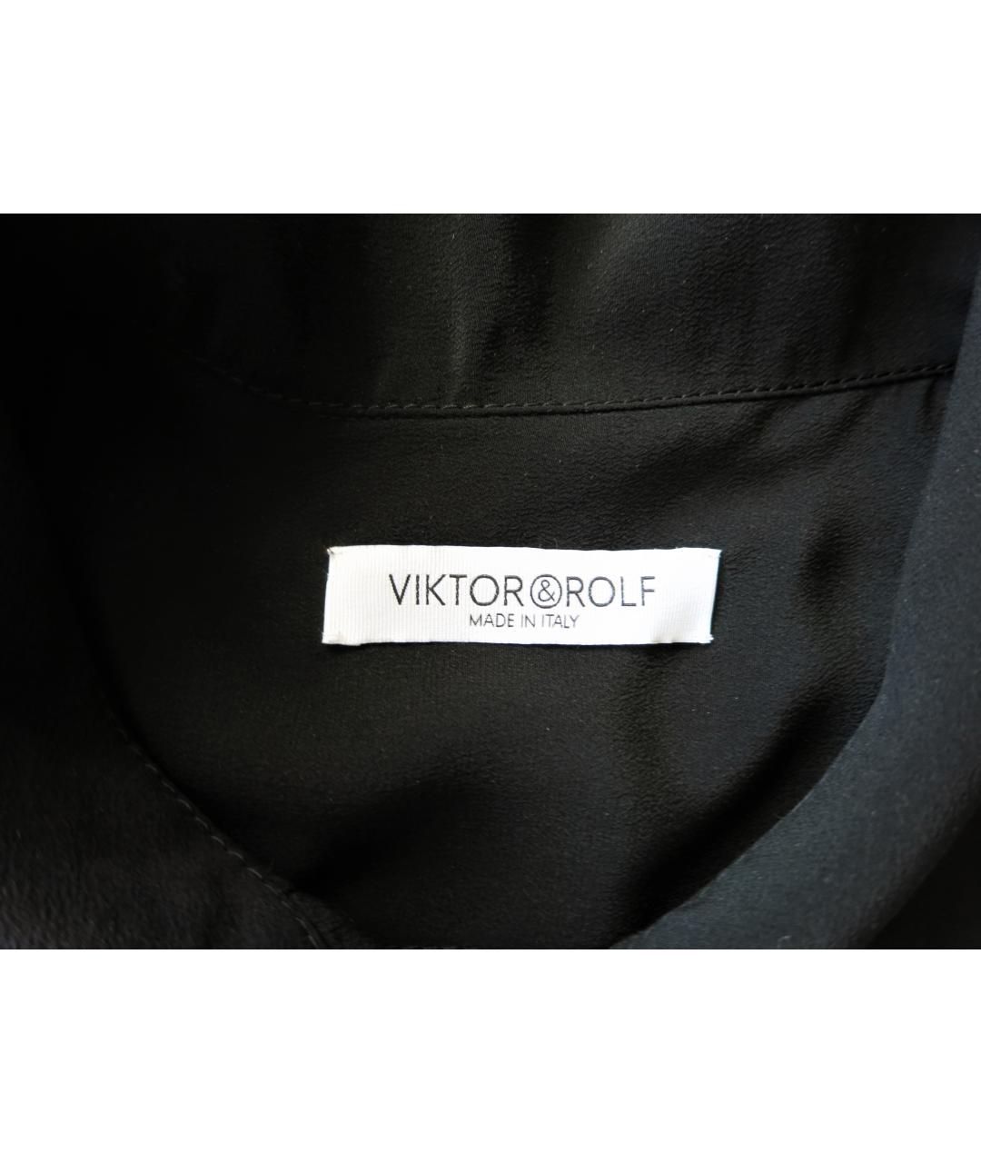 VIKTOR & ROLF Черная хлопко-эластановая блузы, фото 6