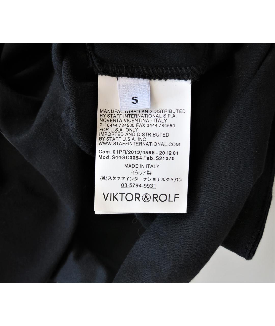 VIKTOR & ROLF Черная хлопко-эластановая блузы, фото 7