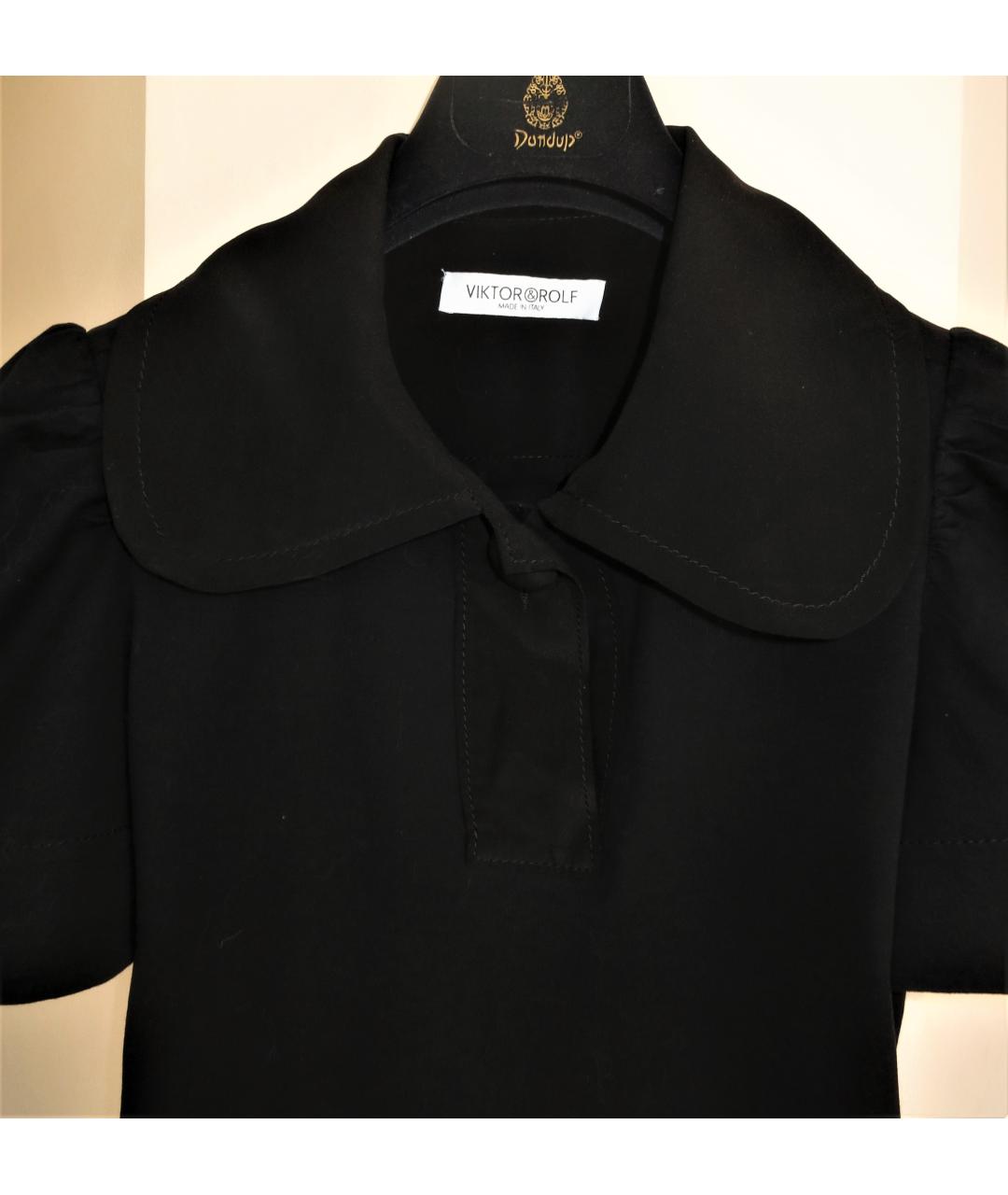 VIKTOR & ROLF Черная хлопко-эластановая блузы, фото 2