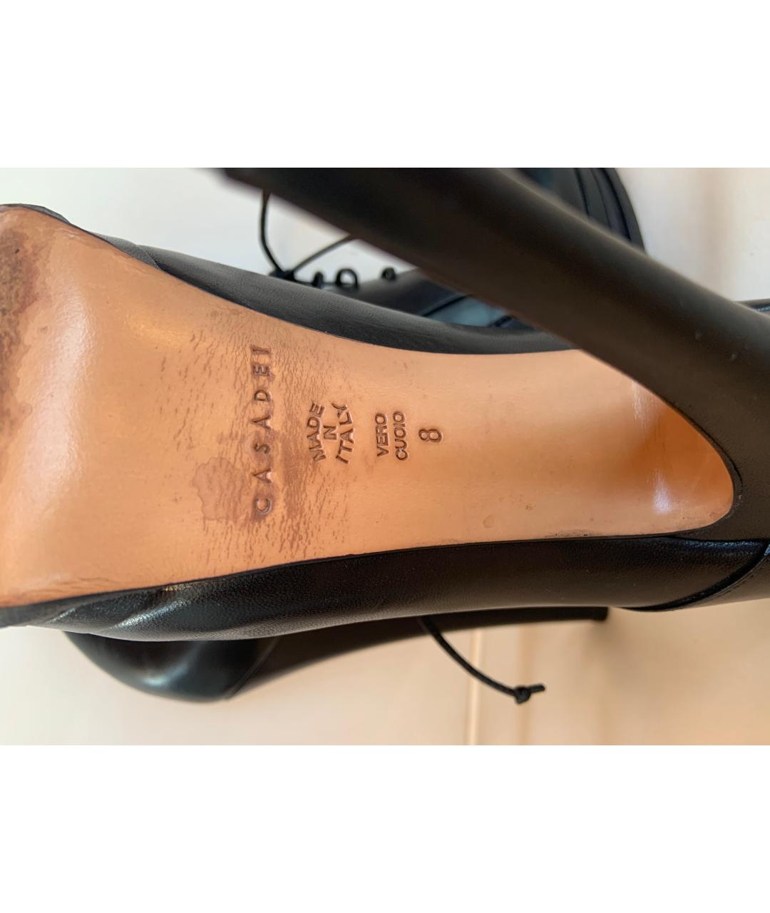 CASADEI Черные кожаные ботильоны, фото 5