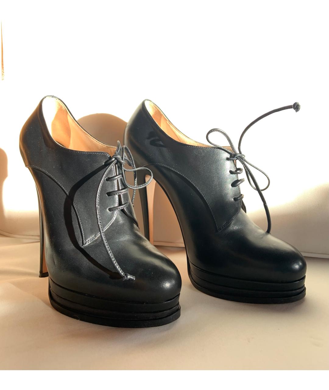 CASADEI Черные кожаные ботильоны, фото 3