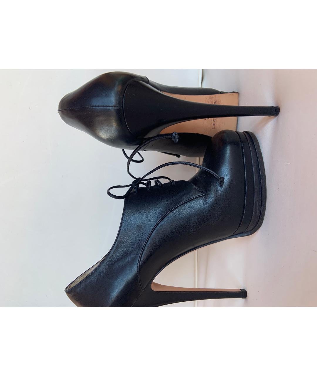 CASADEI Черные кожаные ботильоны, фото 6