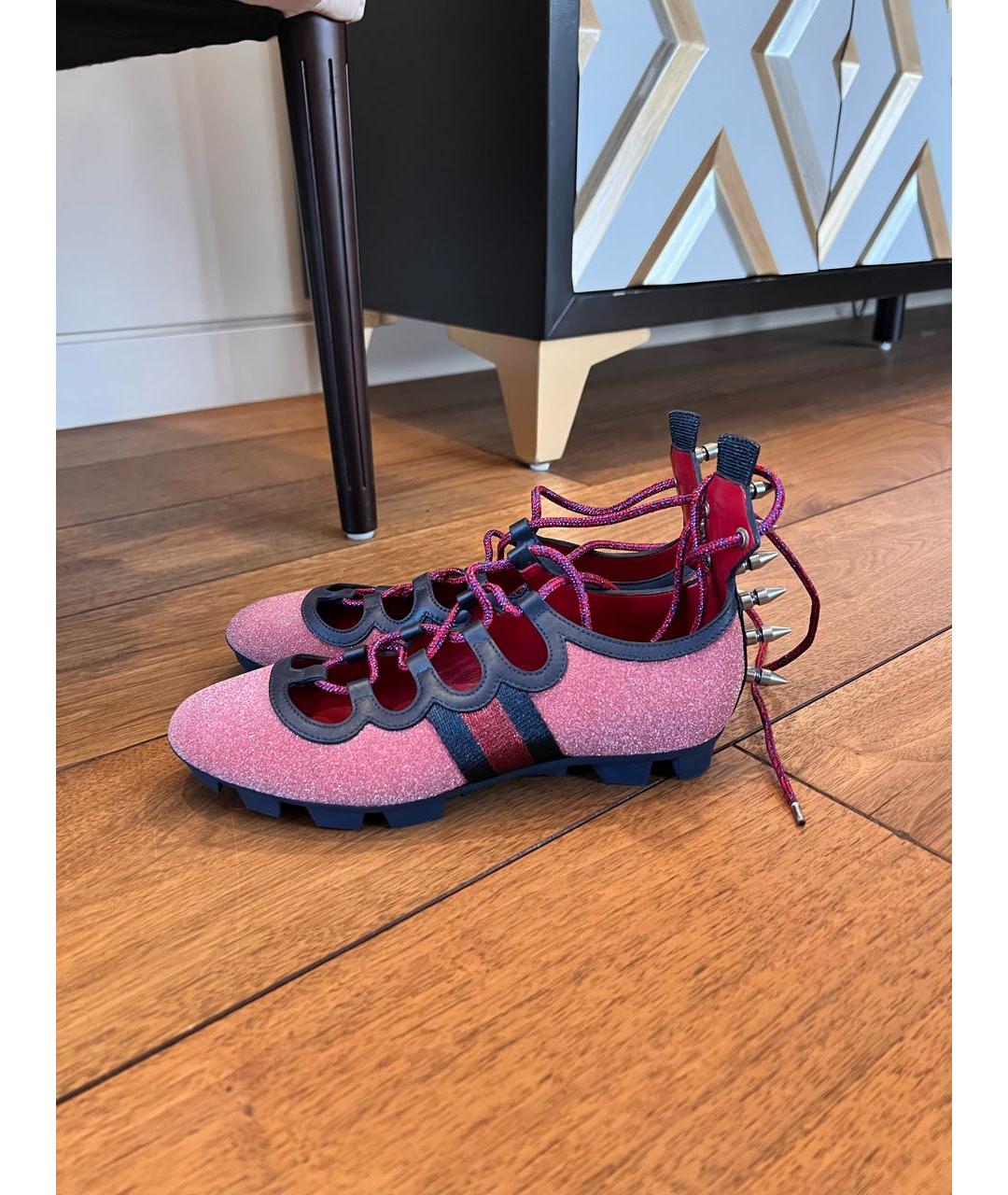 GUCCI Розовые балетки, фото 5