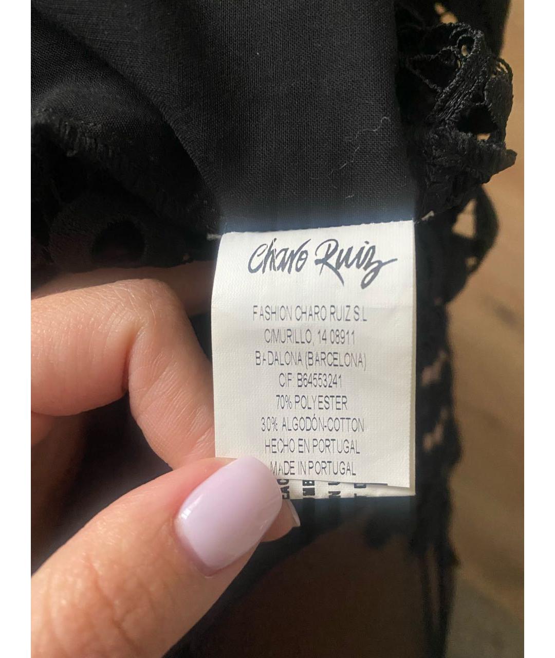 CHARO RUIZ Черный полиэстеровый костюм с юбками, фото 4