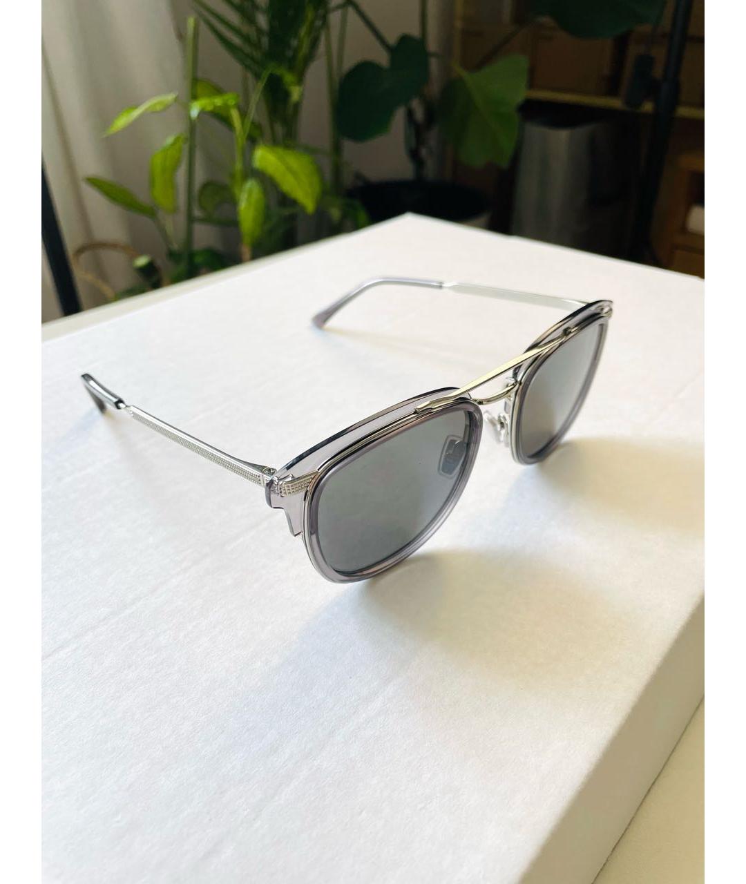 JIMMY CHOO Серые металлические солнцезащитные очки, фото 2