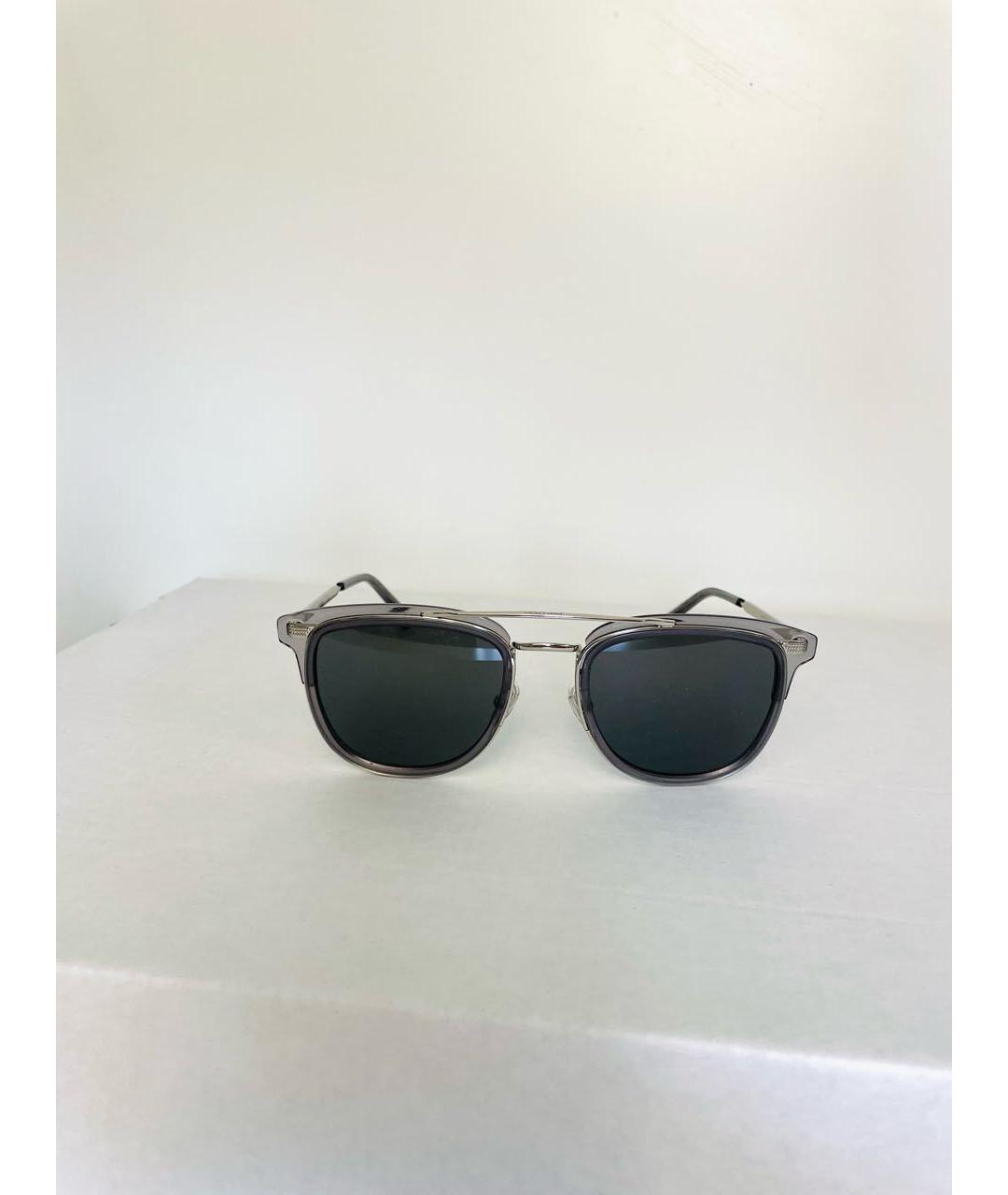 JIMMY CHOO Серые металлические солнцезащитные очки, фото 9