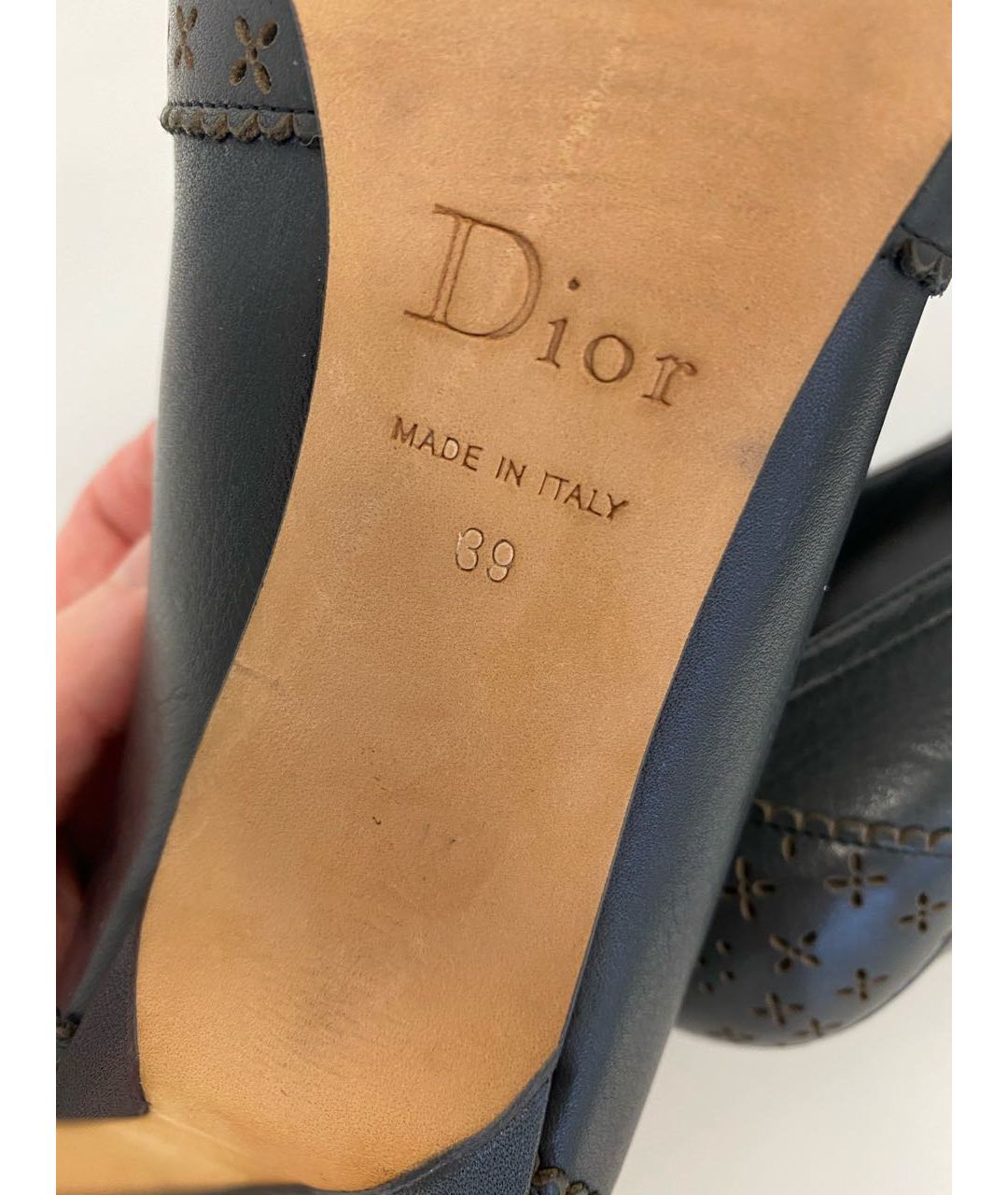 CHRISTIAN DIOR PRE-OWNED Черные кожаные туфли, фото 8