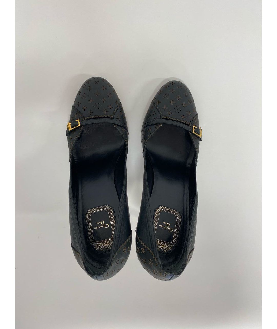 CHRISTIAN DIOR PRE-OWNED Черные кожаные туфли, фото 3