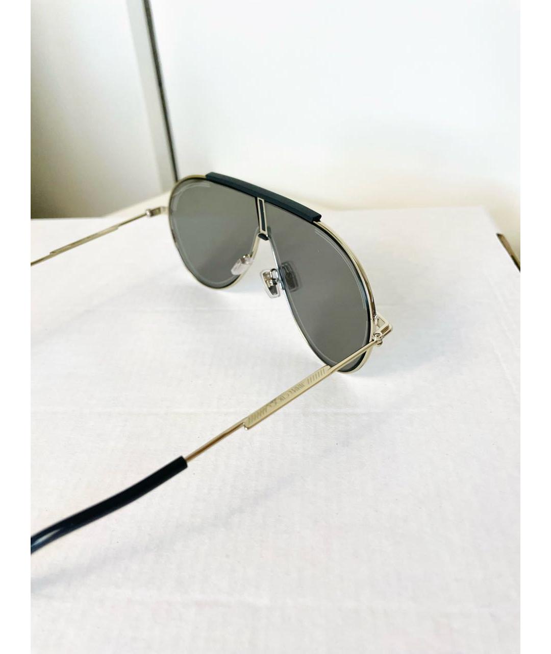 JIMMY CHOO Золотые металлические солнцезащитные очки, фото 8