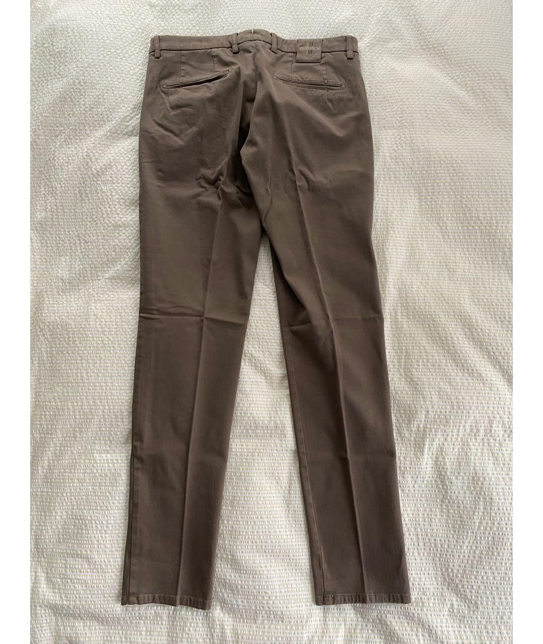 BERWICH Бежевые хлопко-эластановые повседневные брюки, фото 4