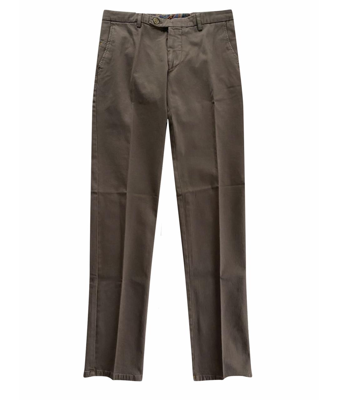 BERWICH Бежевые хлопко-эластановые повседневные брюки, фото 1