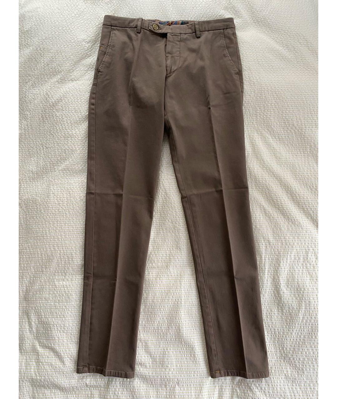 BERWICH Бежевые хлопко-эластановые повседневные брюки, фото 5