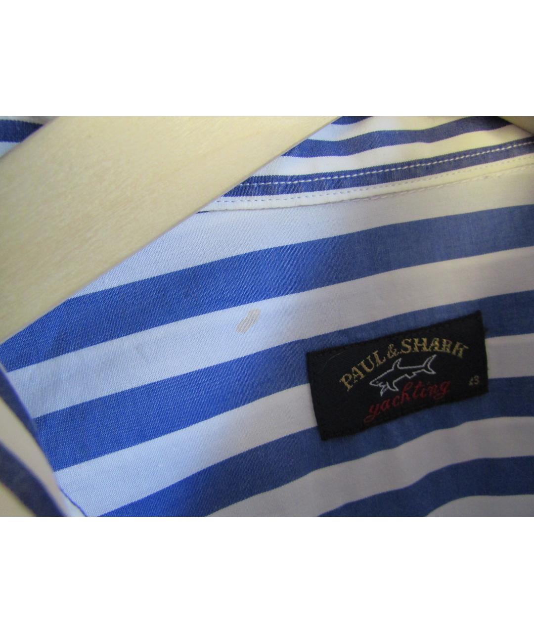 PAUL & SHARK Синяя хлопковая кэжуал рубашка, фото 6