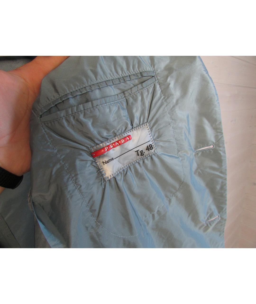 PRADA Серый синтетический пиджак, фото 5