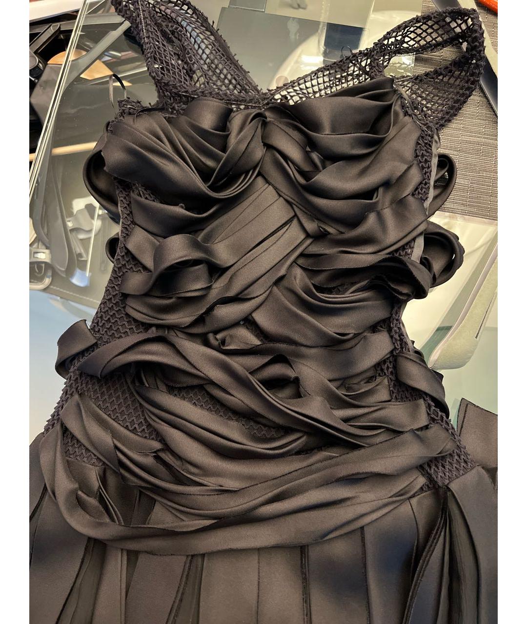 LOUIS VUITTON PRE-OWNED Черное шелковое коктейльное платье, фото 4