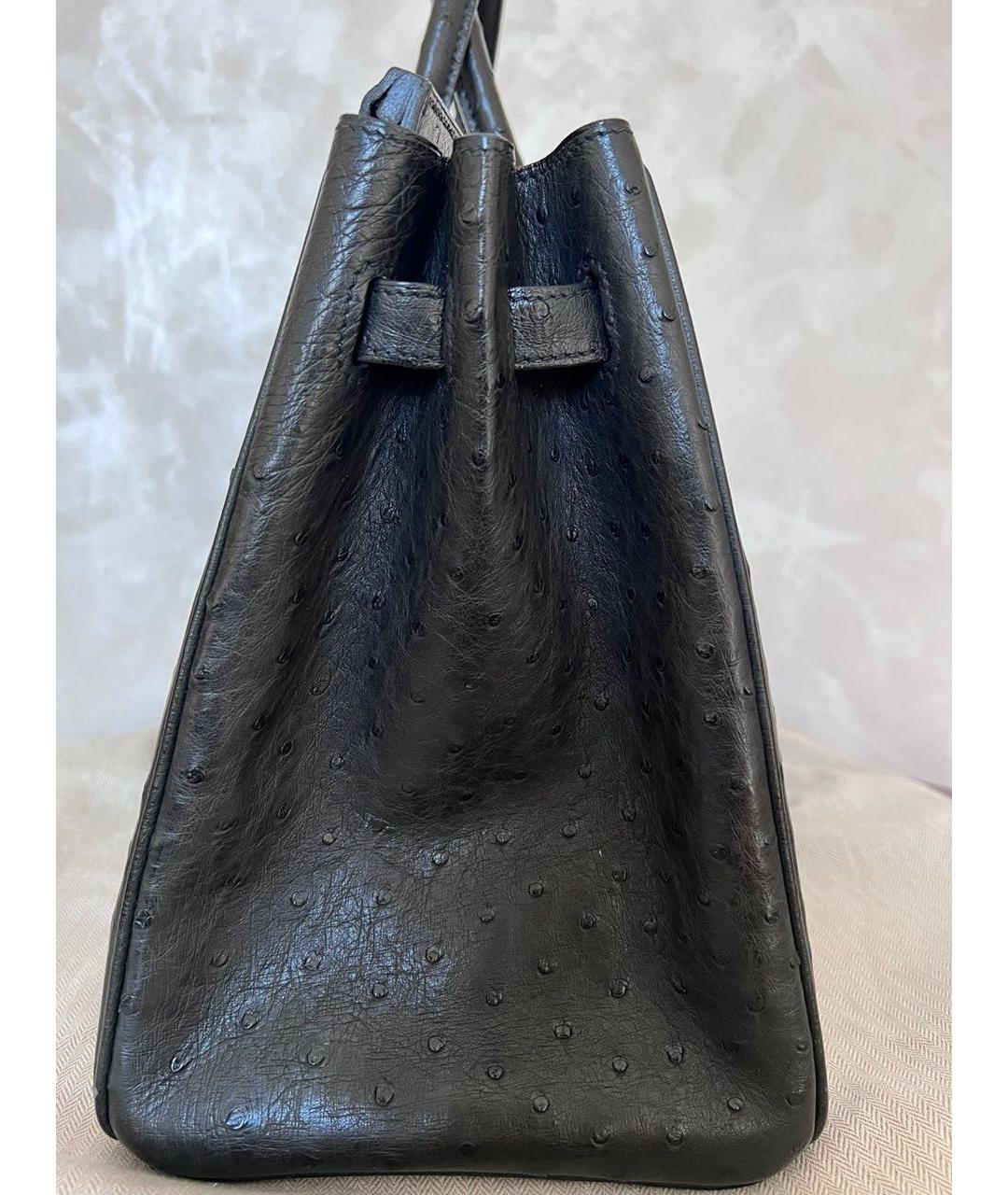 HERMES PRE-OWNED Черная кожаная сумка с короткими ручками, фото 3