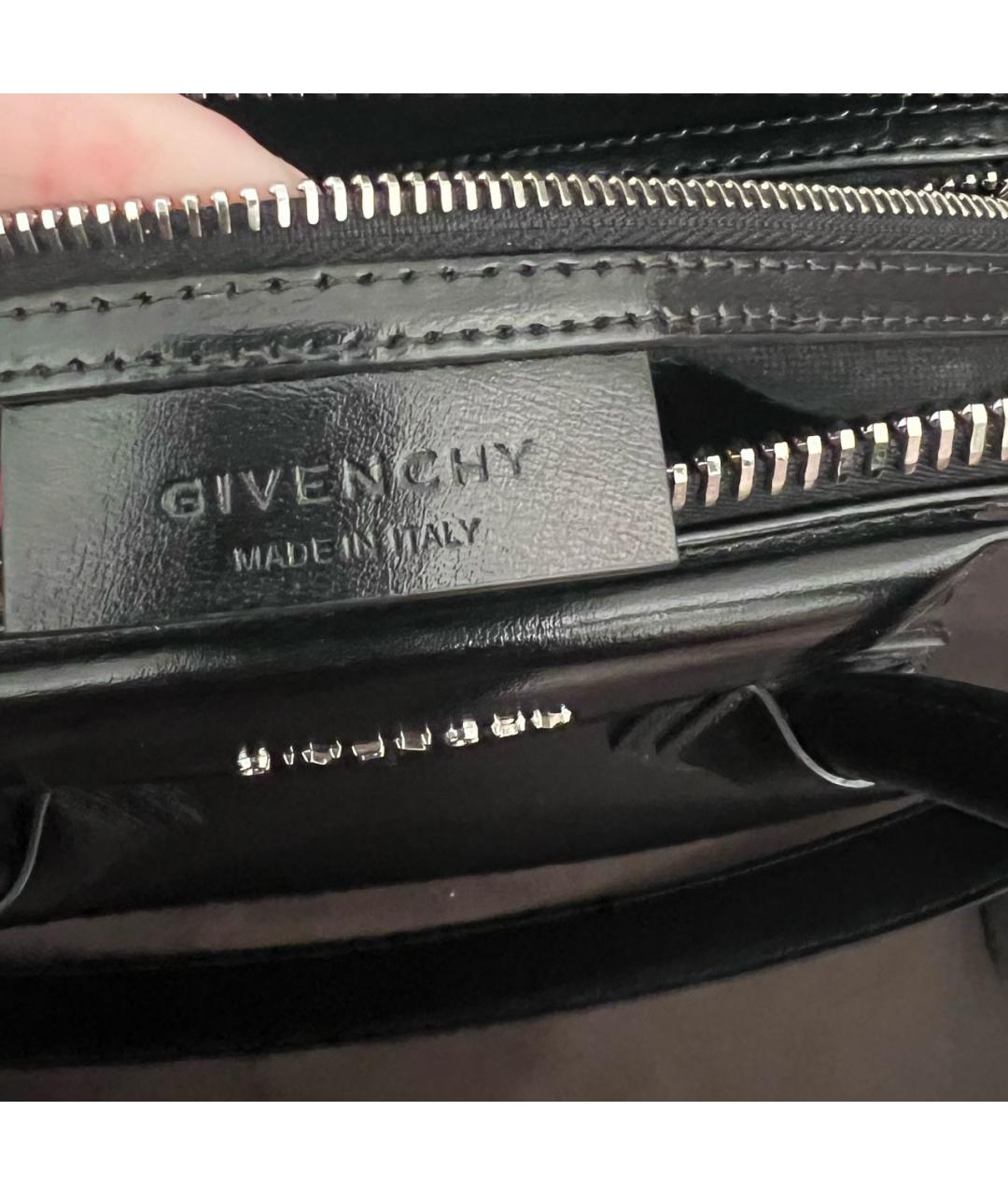 GIVENCHY Черная кожаная сумка с короткими ручками, фото 5