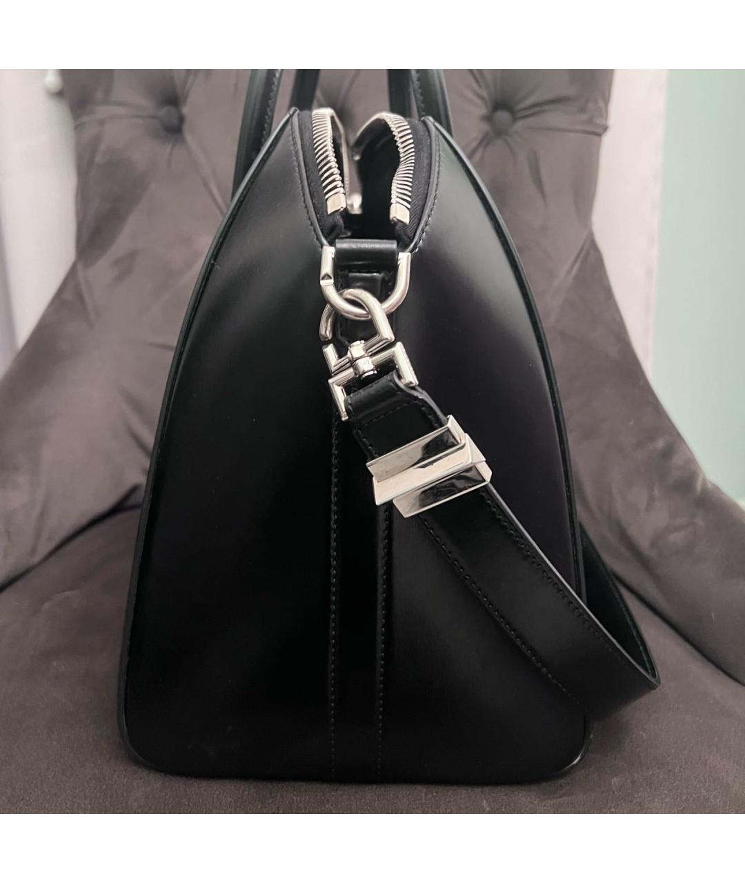 GIVENCHY Черная кожаная сумка с короткими ручками, фото 7