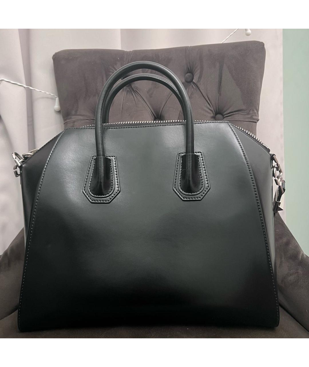 GIVENCHY Черная кожаная сумка с короткими ручками, фото 3