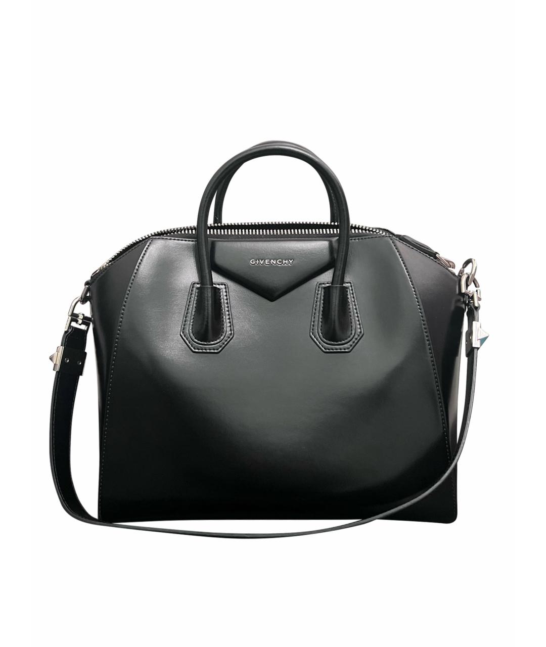 GIVENCHY Черная кожаная сумка с короткими ручками, фото 1
