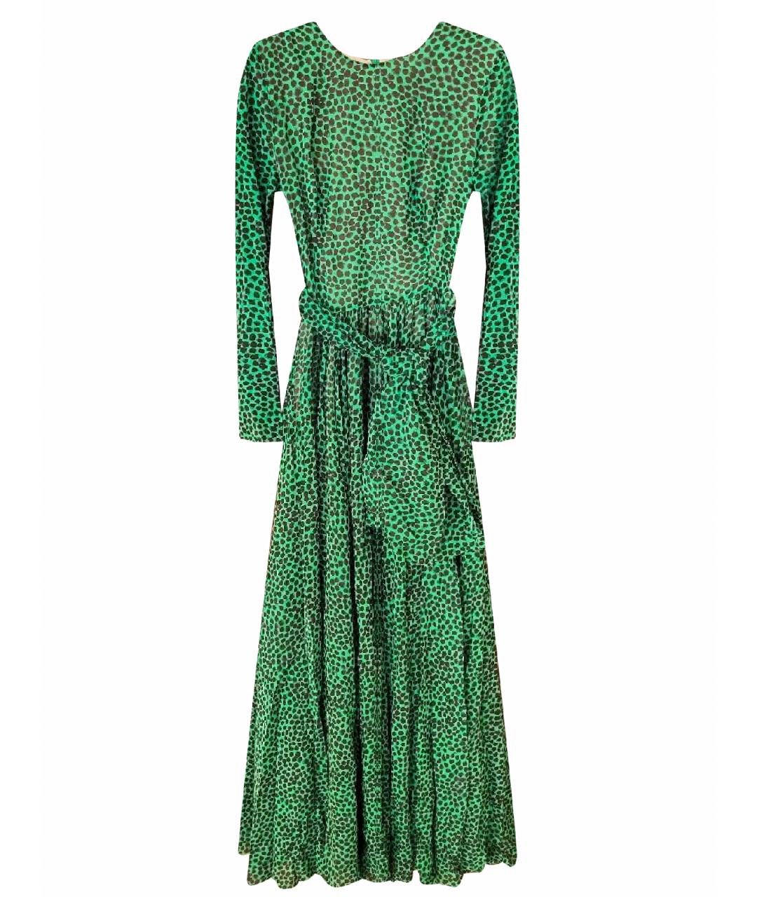ALEXANDER TEREKHOV Зеленые шелковое коктейльное платье, фото 1