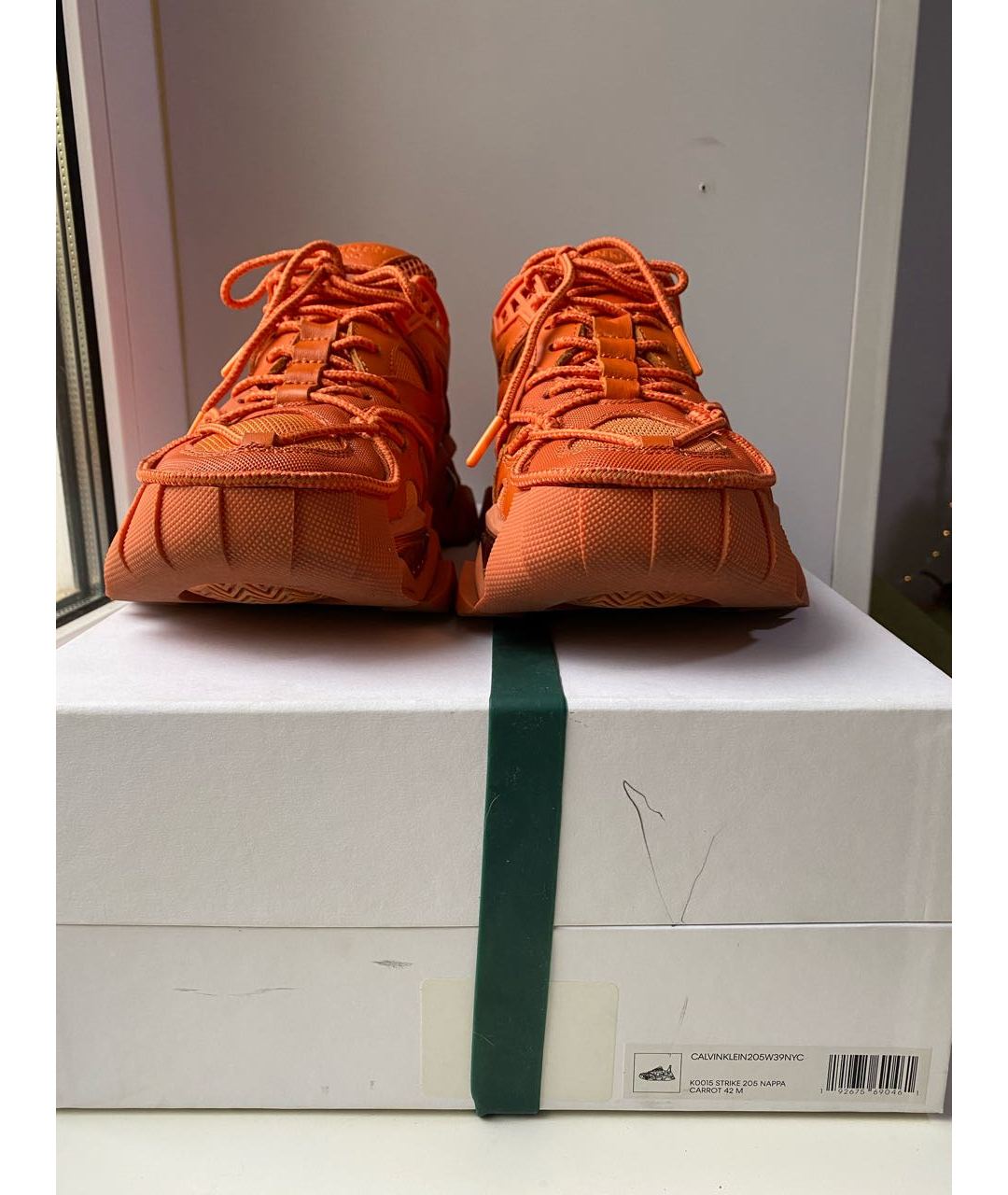 CALVIN KLEIN 205W39NYC Оранжевое низкие кроссовки / кеды, фото 7