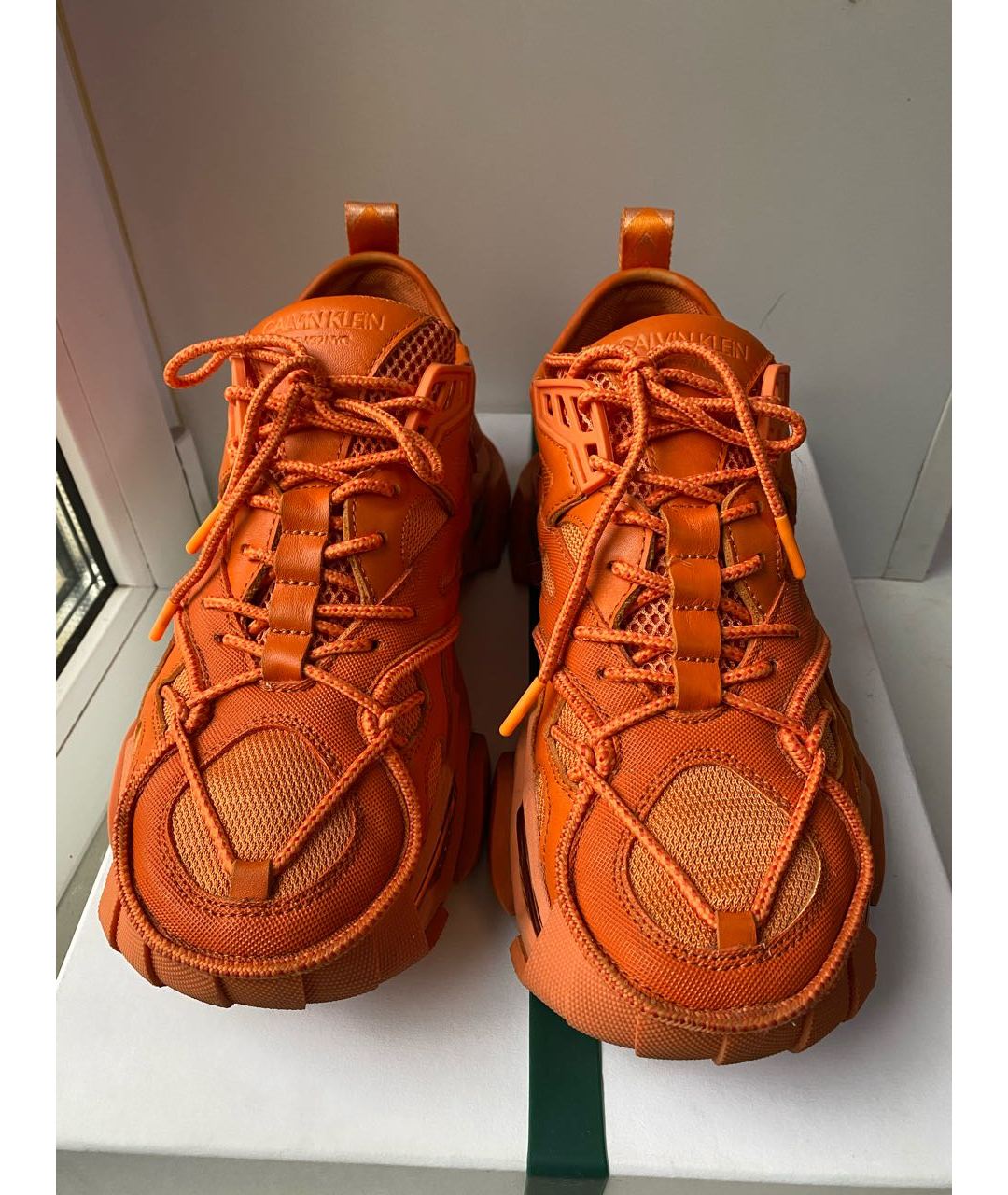 CALVIN KLEIN 205W39NYC Оранжевое низкие кроссовки / кеды, фото 3