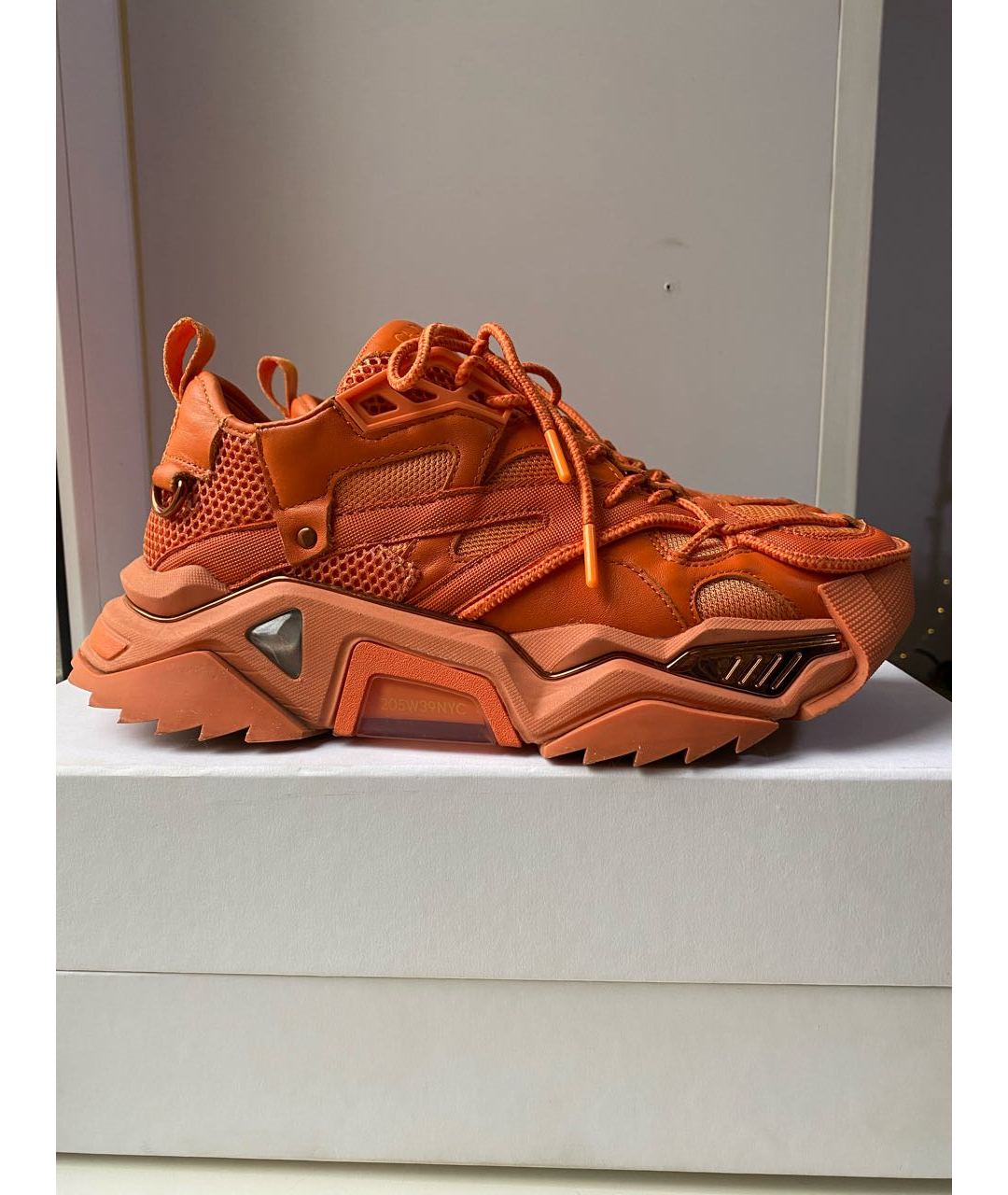CALVIN KLEIN 205W39NYC Оранжевое низкие кроссовки / кеды, фото 8