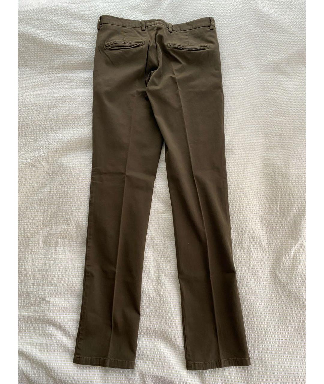 BERWICH Горчичные хлопко-эластановые повседневные брюки, фото 5