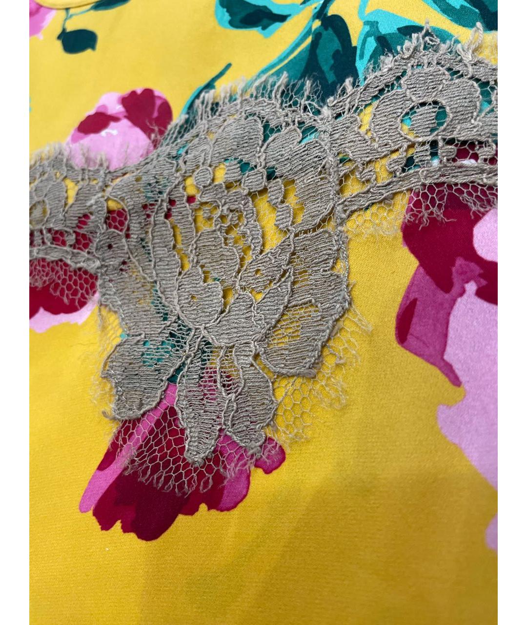 DOLCE&GABBANA Оранжевая шелковая майка, фото 5