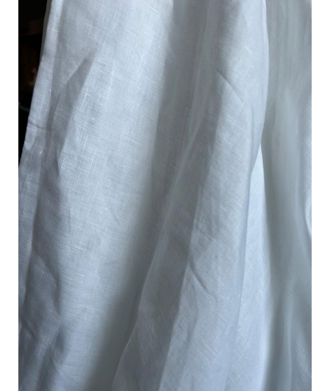 LARDINI Белая льняная юбка миди, фото 2