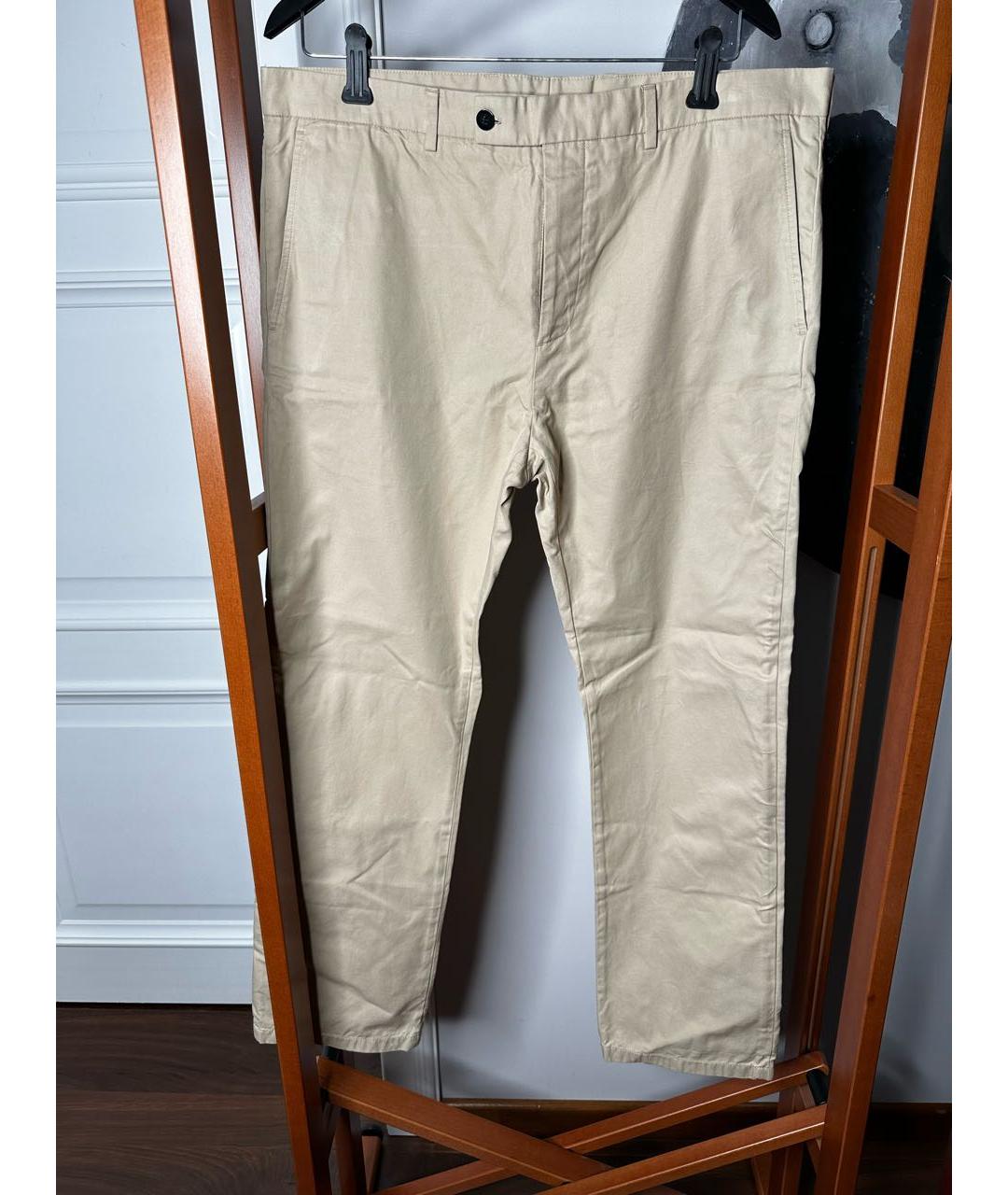 CHRISTIAN DIOR PRE-OWNED Бежевые хлопковые брюки чинос, фото 7