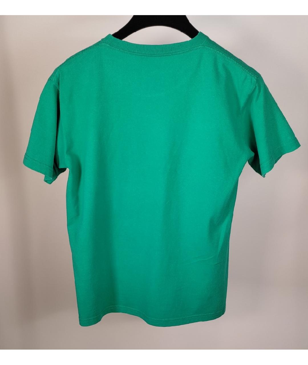 BALENCIAGA Зеленая хлопковая футболка, фото 2