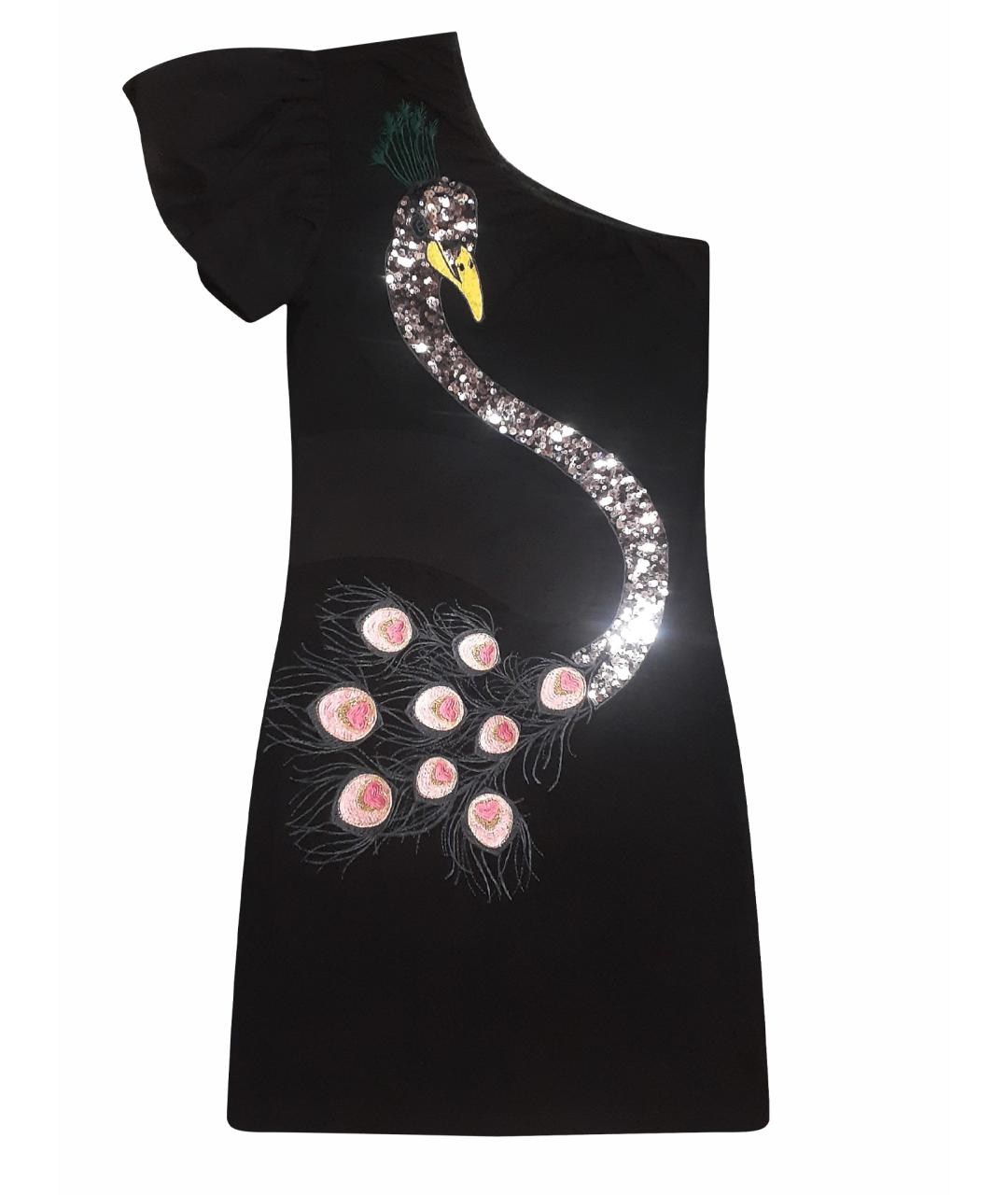DENNY ROSE Черное вискозное коктейльное платье, фото 1