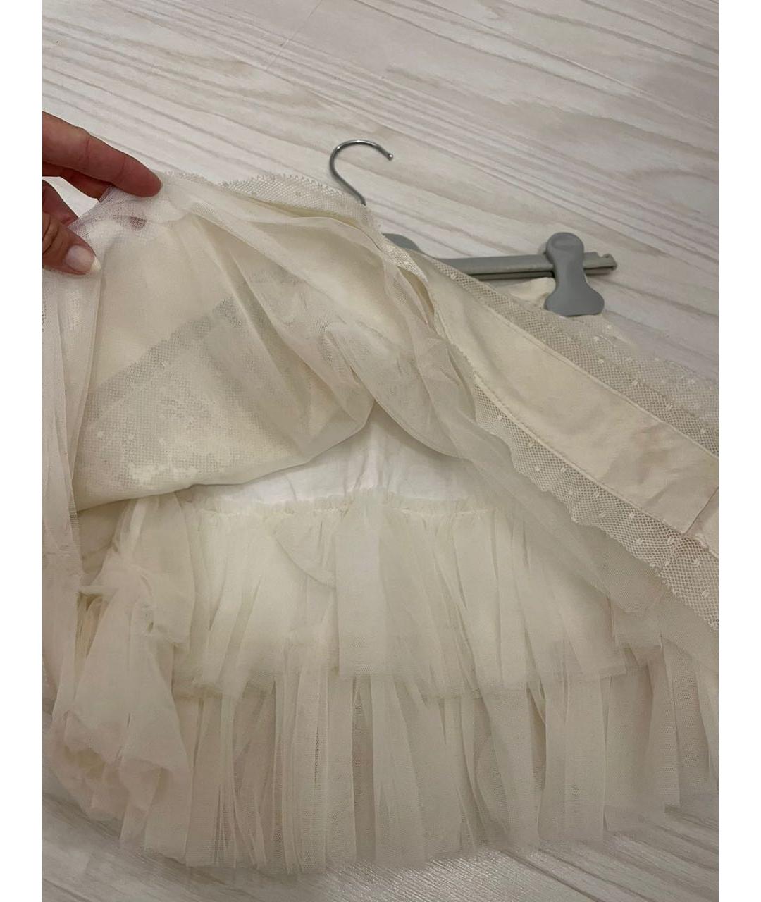 MONNALISA Бежевая хлопковая юбка, фото 3