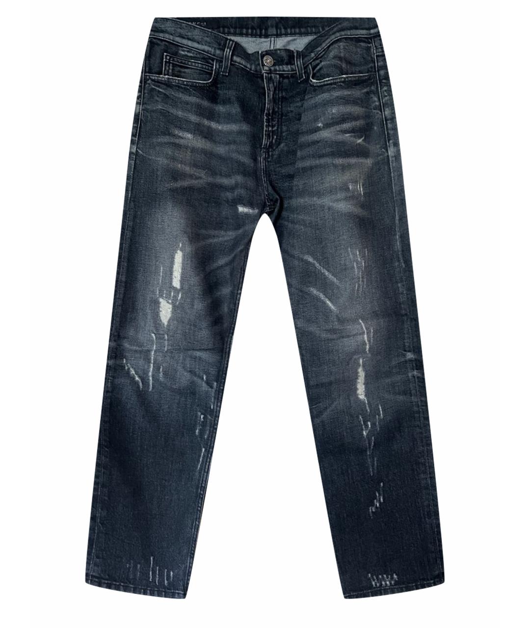 GUCCI Серые хлопковые прямые джинсы, фото 1