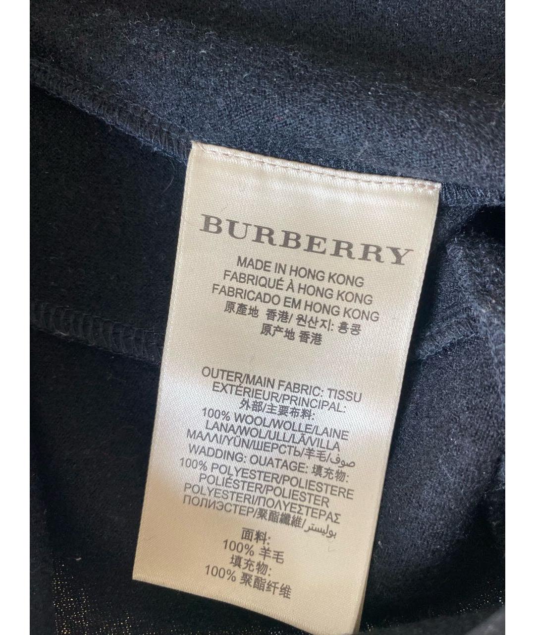 BURBERRY BRIT Черное шерстяное повседневное платье, фото 5