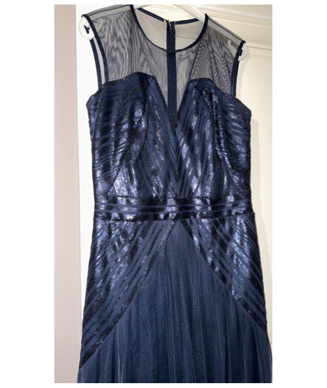 TADASHI SHOJI Темно-синее полиэстеровое вечернее платье, фото 4