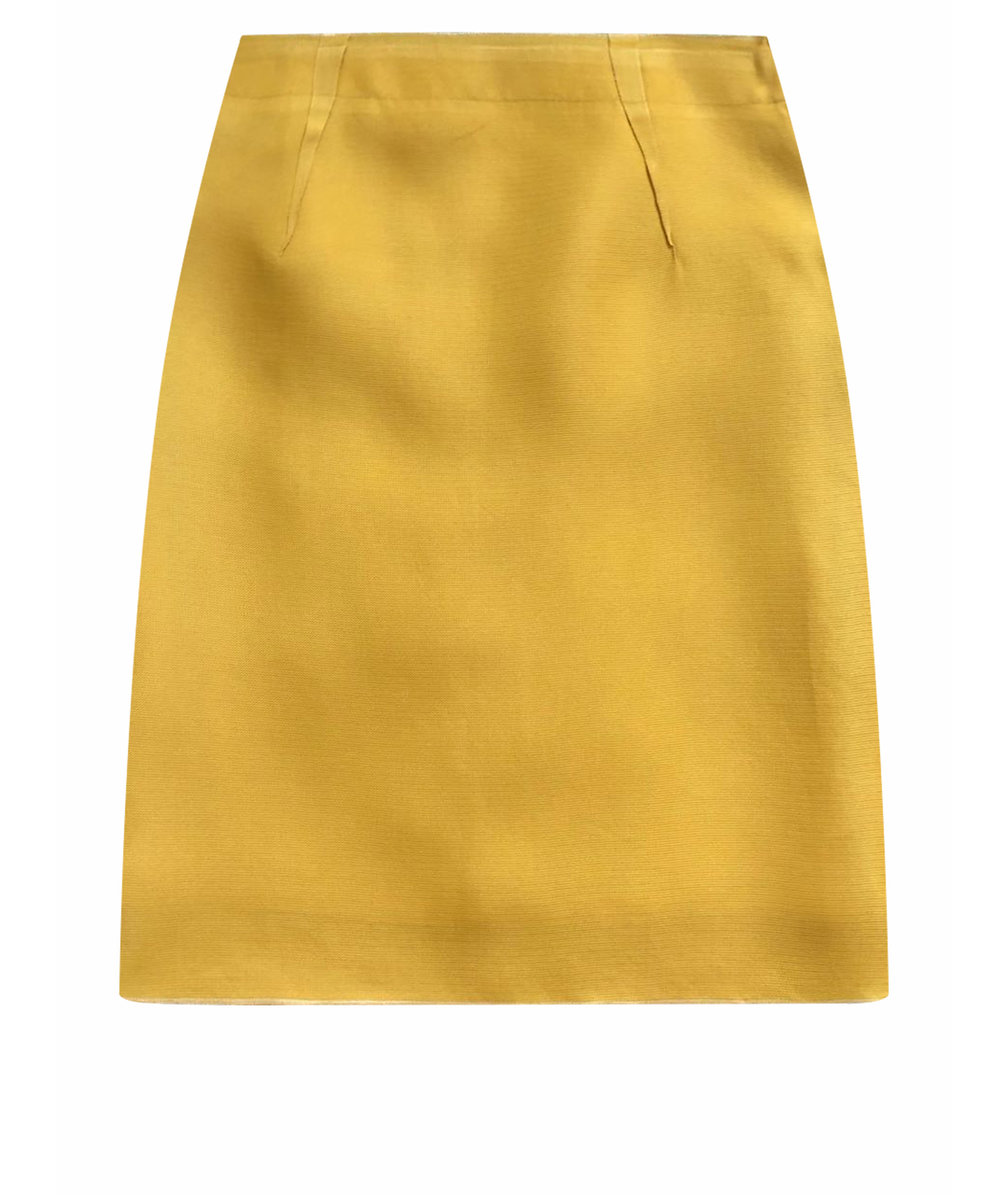LANVIN Желтая шелковая юбка миди, фото 1