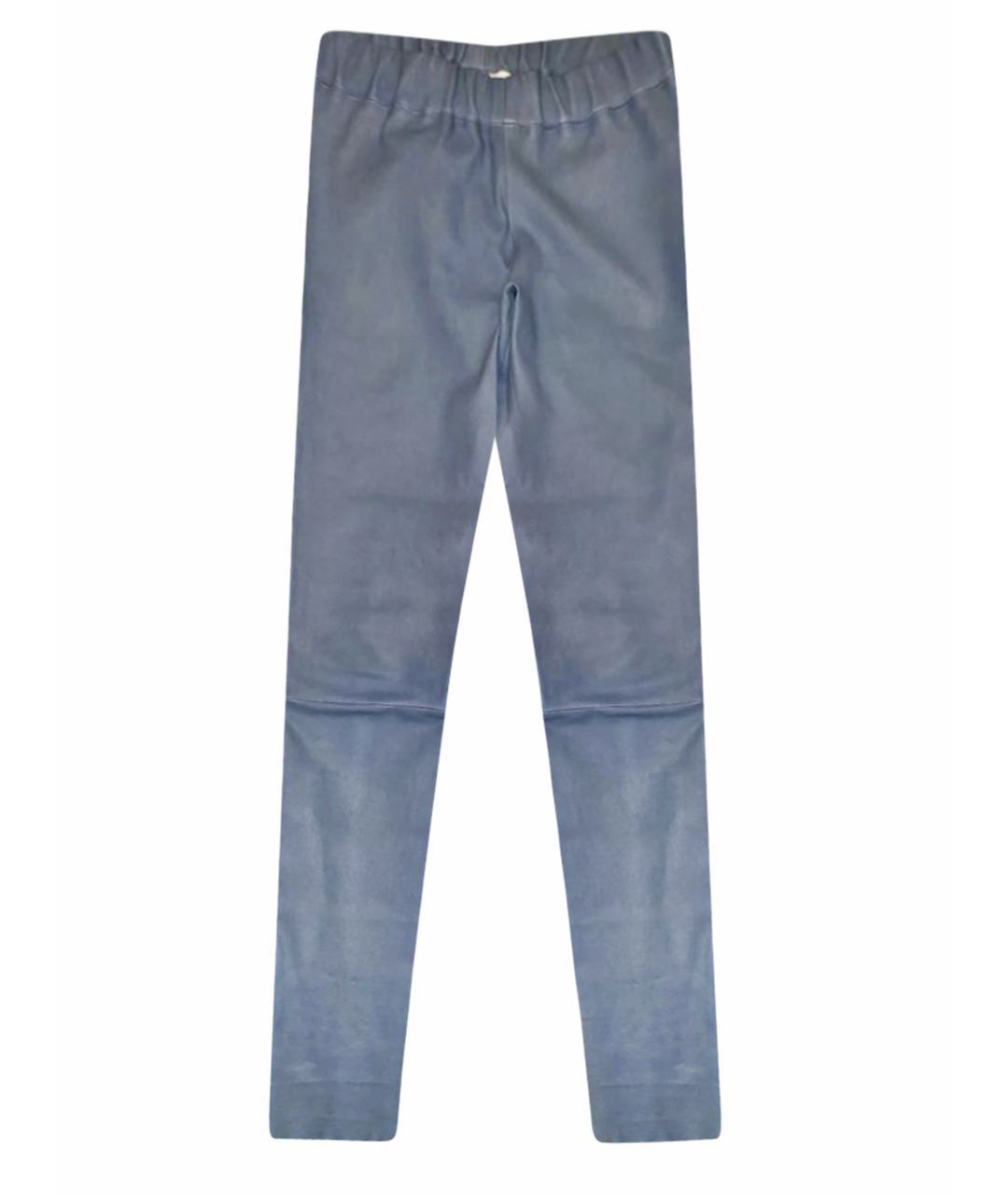 ALLUDE Голубые кожаные брюки узкие, фото 1