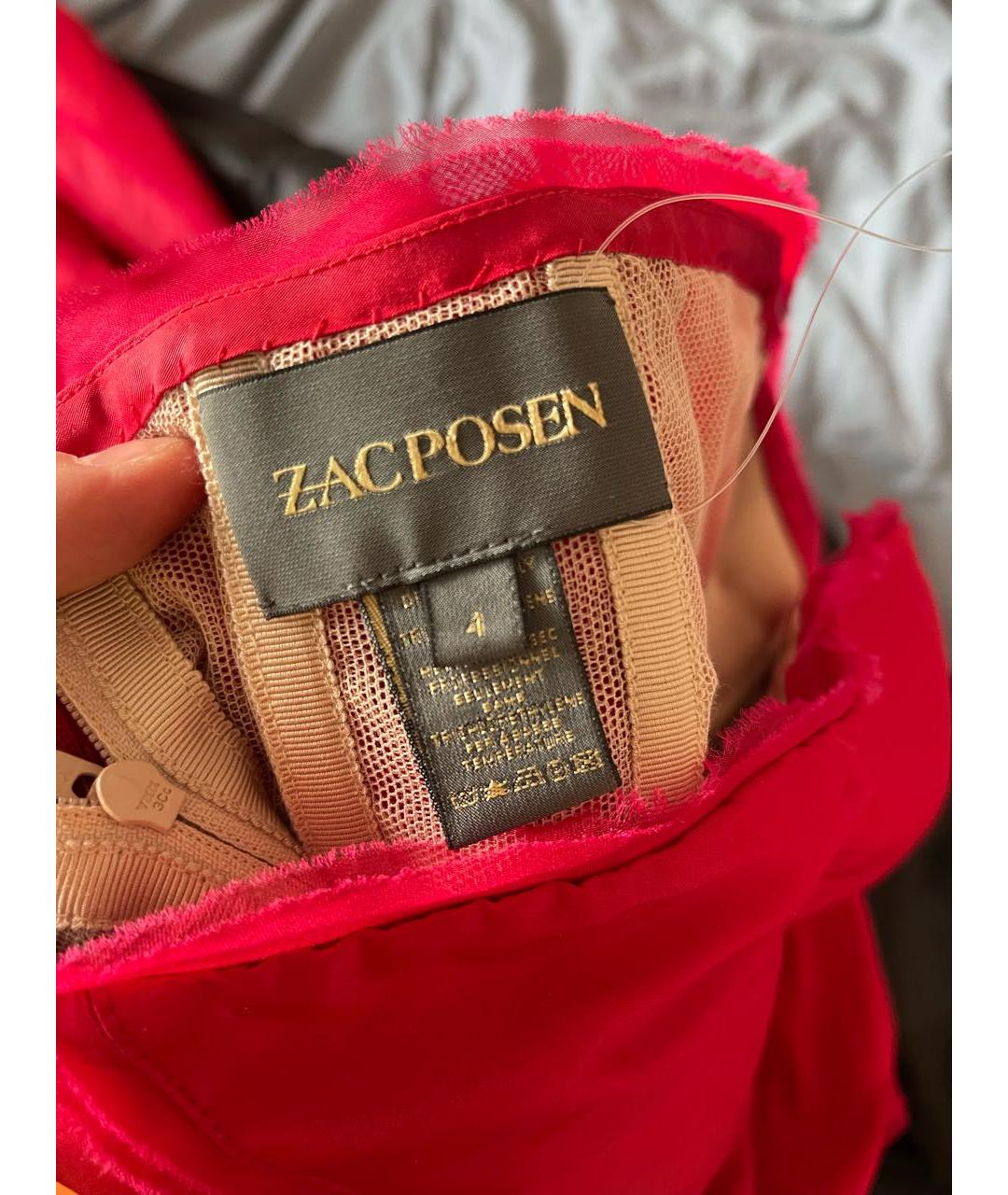 ZAC POSEN Красное вечернее платье, фото 5