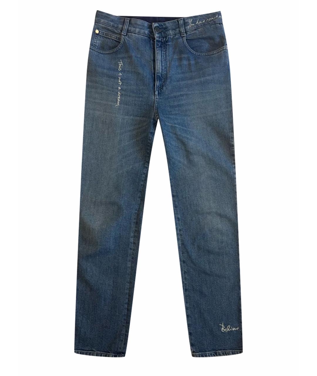 STELLA MCCARTNEY Голубые хлопко-полиэстеровые прямые джинсы, фото 1