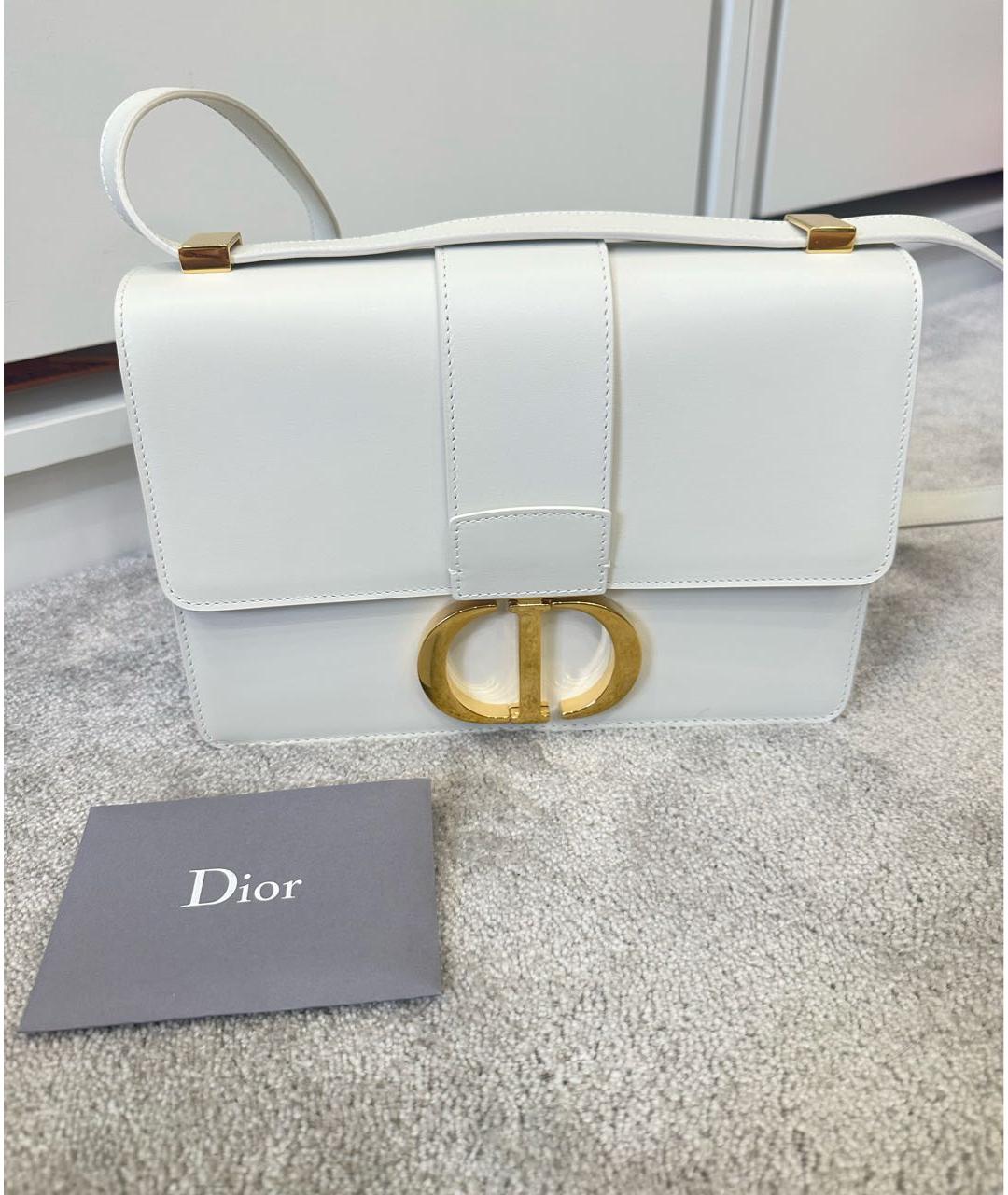 CHRISTIAN DIOR Белая кожаная сумка через плечо, фото 2