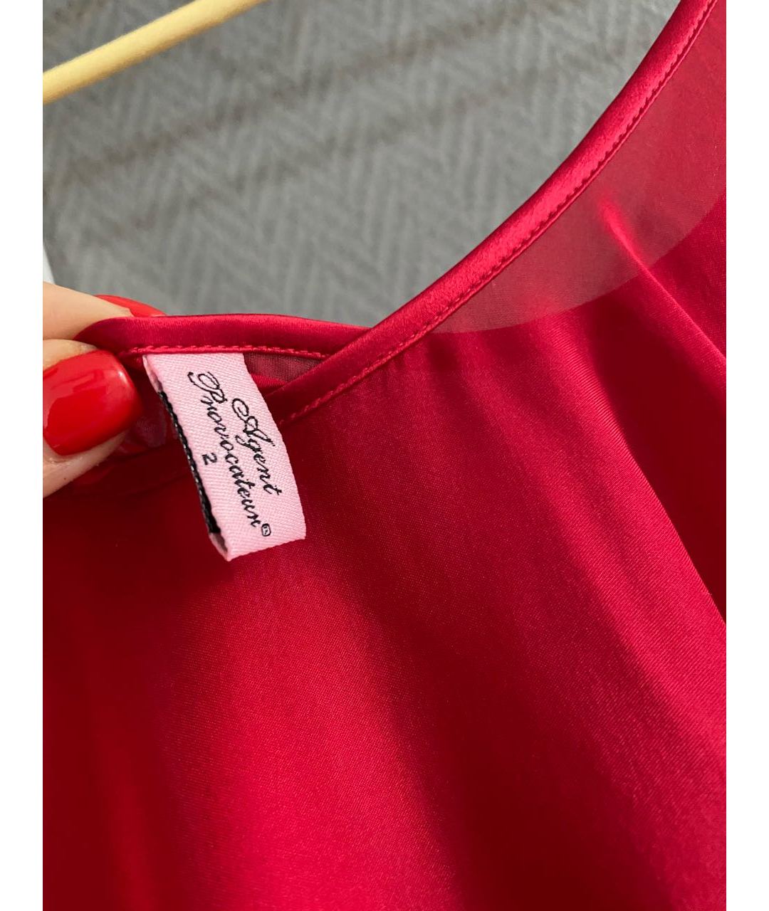 AGENT PROVOCATEUR Красная шелковая пижама, фото 4