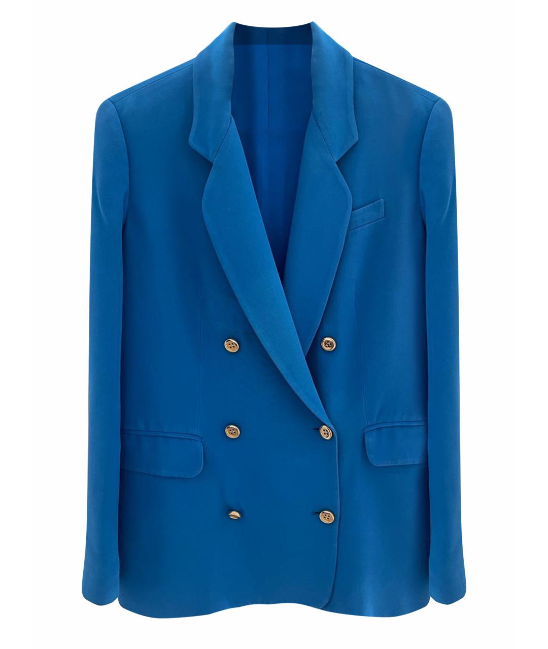 ALEXANDER TEREKHOV Синий шелковый жакет/пиджак, фото 1