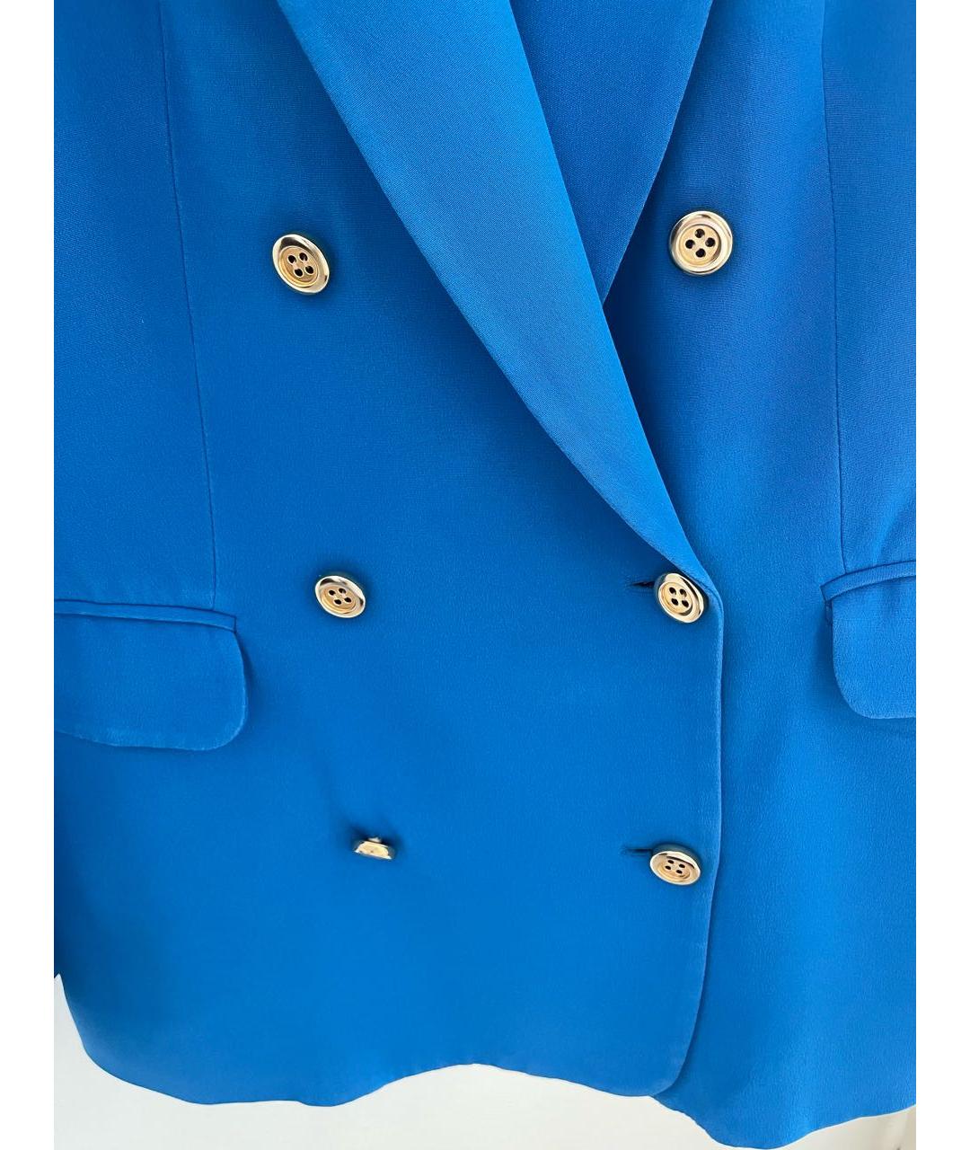 ALEXANDER TEREKHOV Синий шелковый жакет/пиджак, фото 2