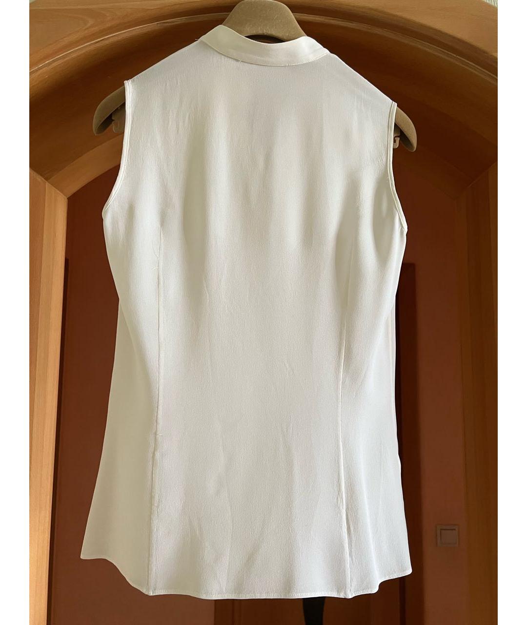 MICHAEL KORS Белая шелковая блузы, фото 2