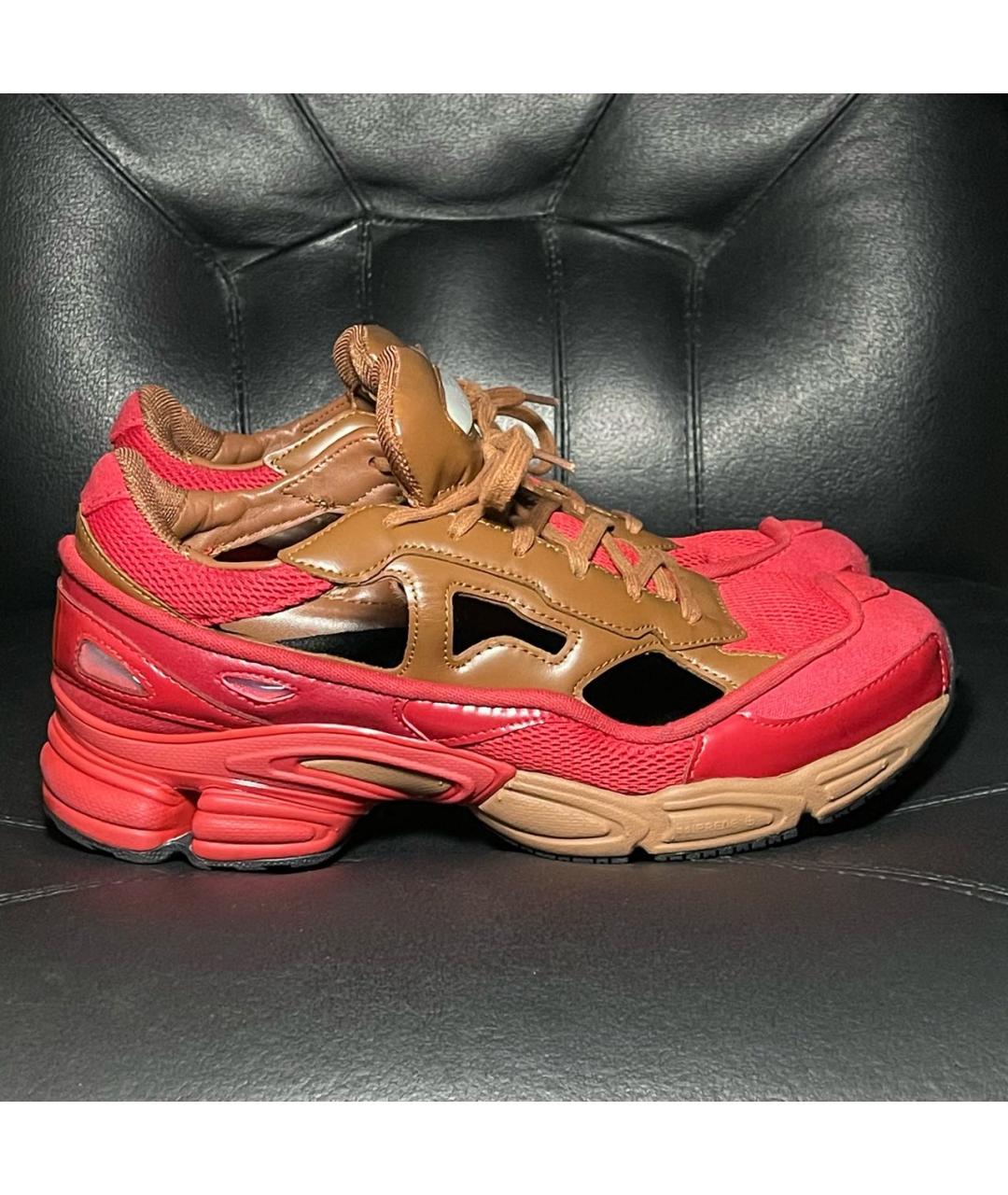 ADIDAS X RAF SIMONS Красные текстильные низкие кроссовки / кеды, фото 9