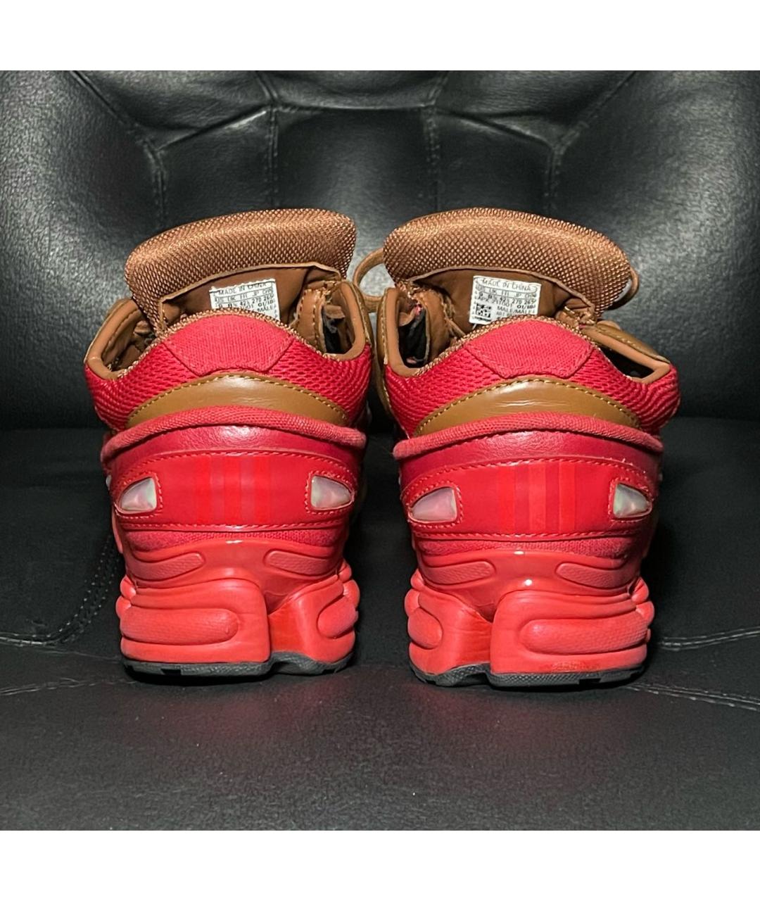 ADIDAS X RAF SIMONS Красные текстильные низкие кроссовки / кеды, фото 2