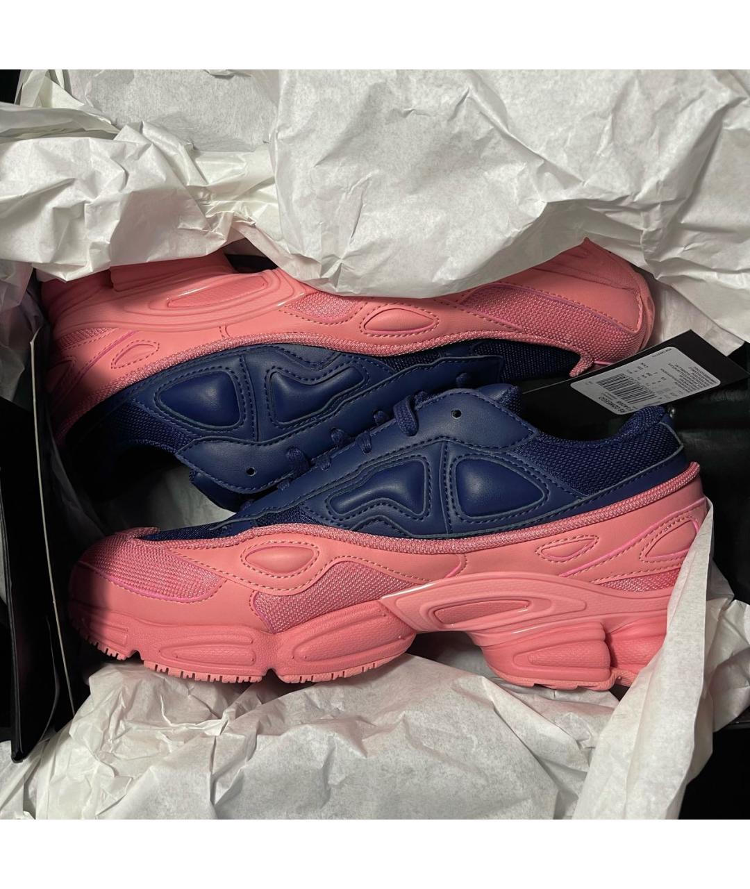 ADIDAS X RAF SIMONS Коралловые текстильные низкие кроссовки / кеды, фото 7